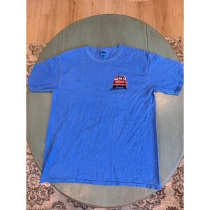 Blue 84 Englewood Beach Florida Graphic T-Shirt Men Large Blue Cotton Truck Surf